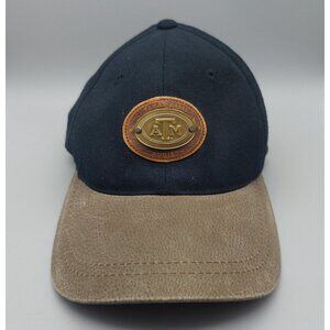 Vintage ANNCO Texas A&M Black Brown Strap Back Baseball Hat Cap One Size Logo